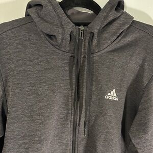 Adidas Dark Gray Full-Zip Hoodie